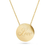 Gold Disc Pendant - Dracakis Jewellers
